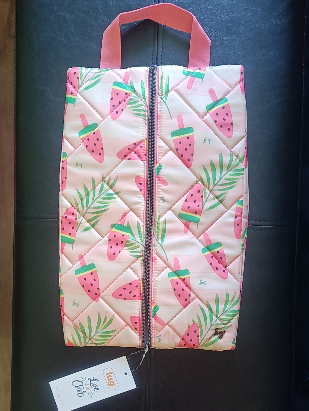 lug Pink Watermelon Popsicle Tuck Hair Styling Tool Bag